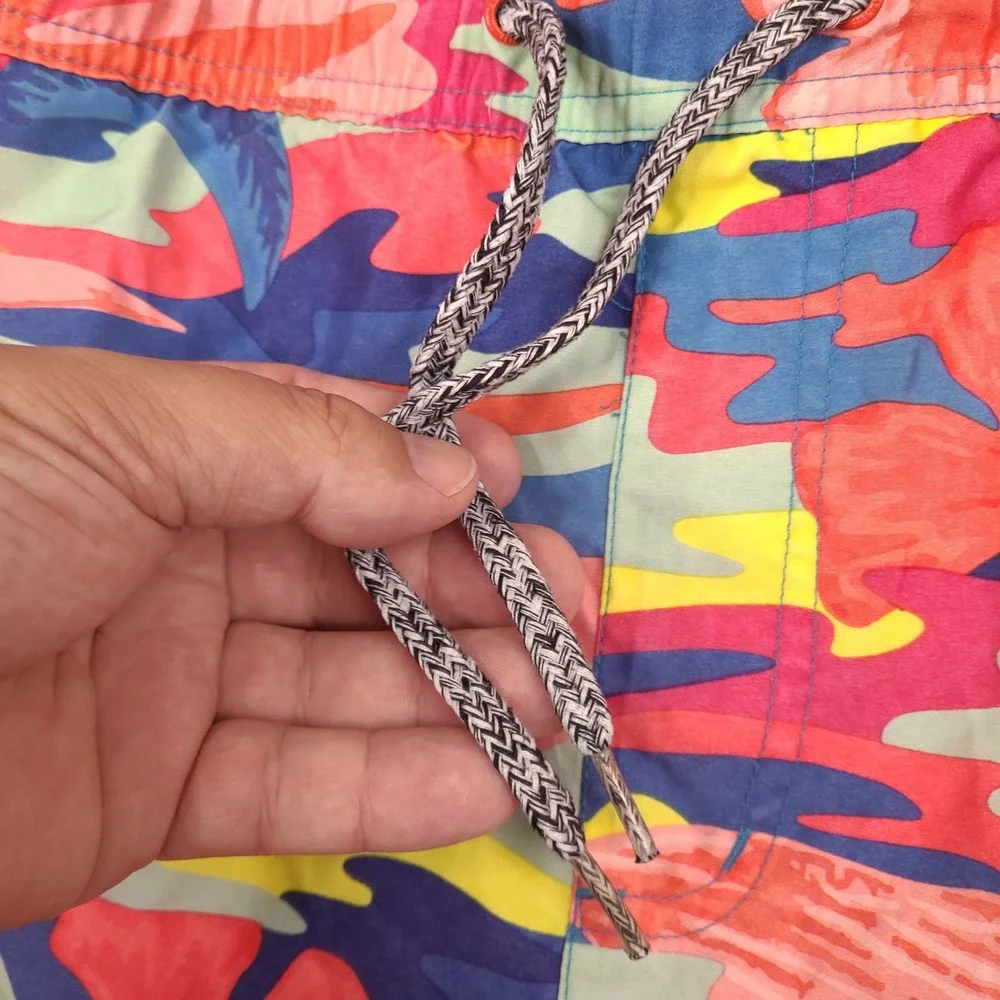 Neff Mens Swim Trunks Medium Floral Camo Board Shorts Multicolor Colorful